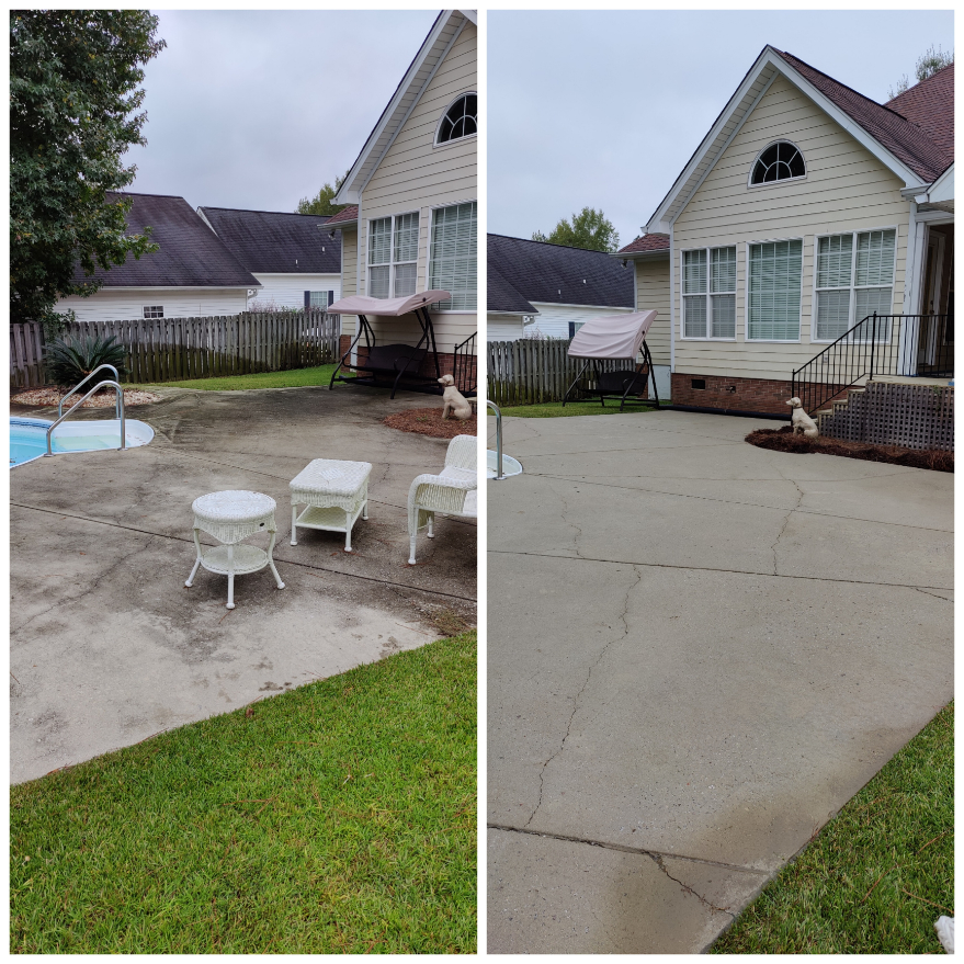 Pool deck cleaning